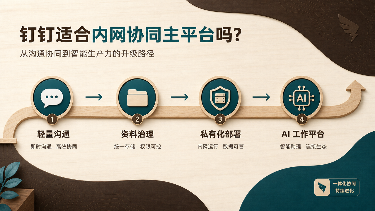 钉钉适合内网协同主平台吗？