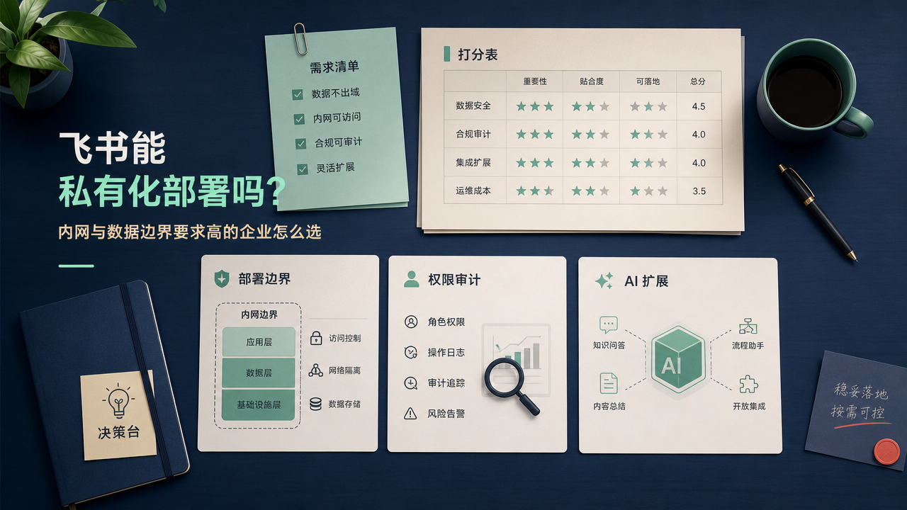 飞书能私有化部署吗？内网与数据边界要求高的企业怎么选
