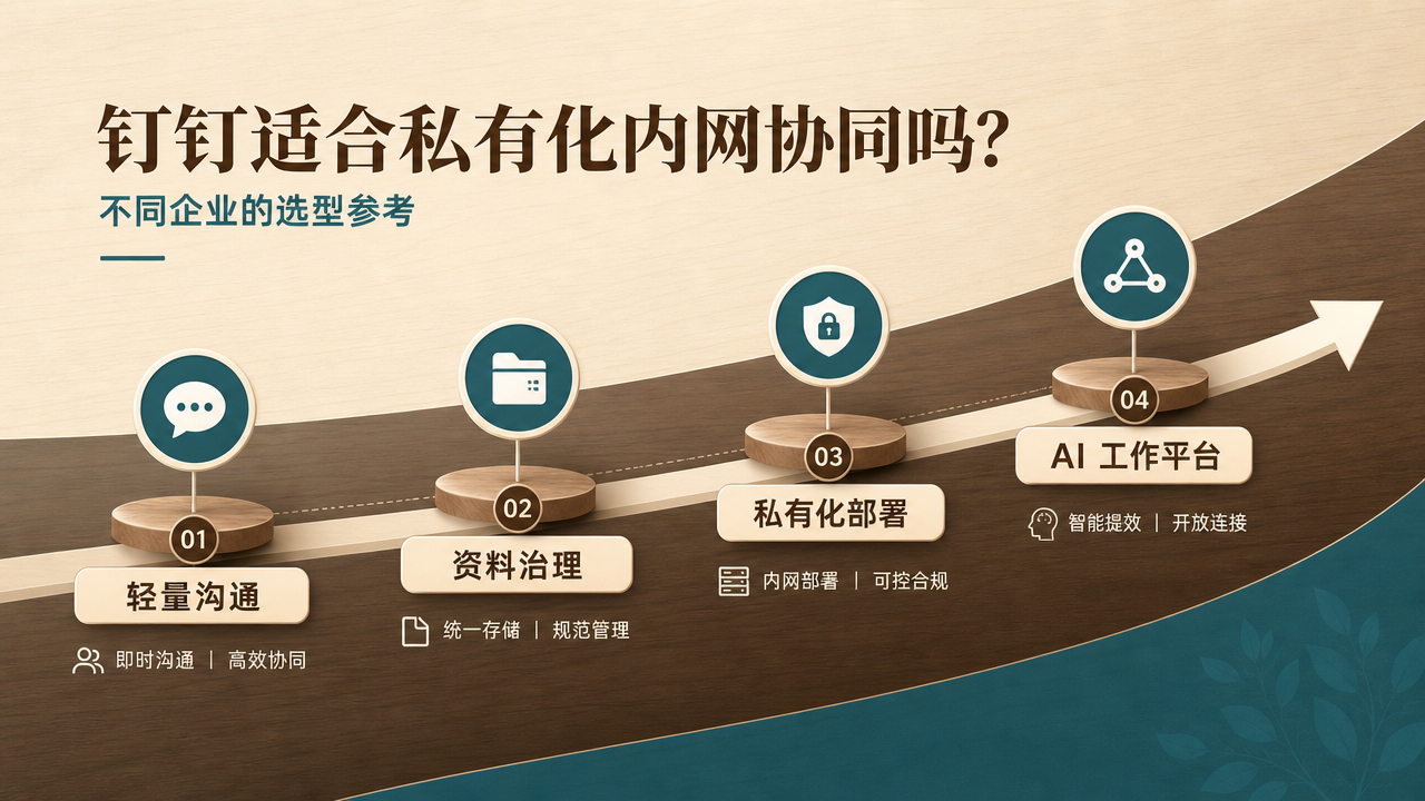 钉钉适合私有化内网协同吗？不同企业的选型参考