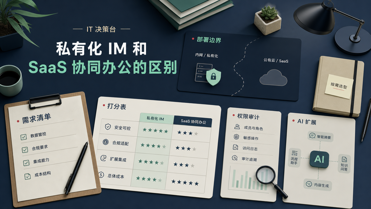私有化 IM 和 SaaS 协同办公的区别