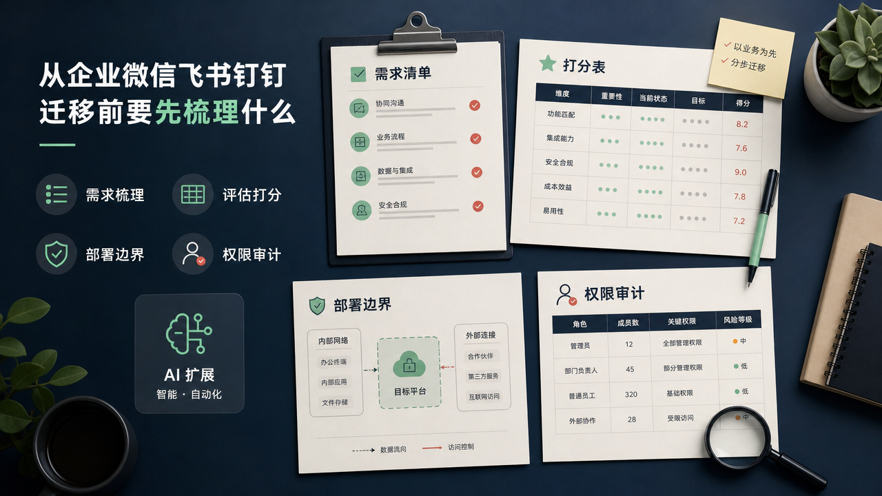 从企业微信飞书钉钉迁移前要先梳理什么