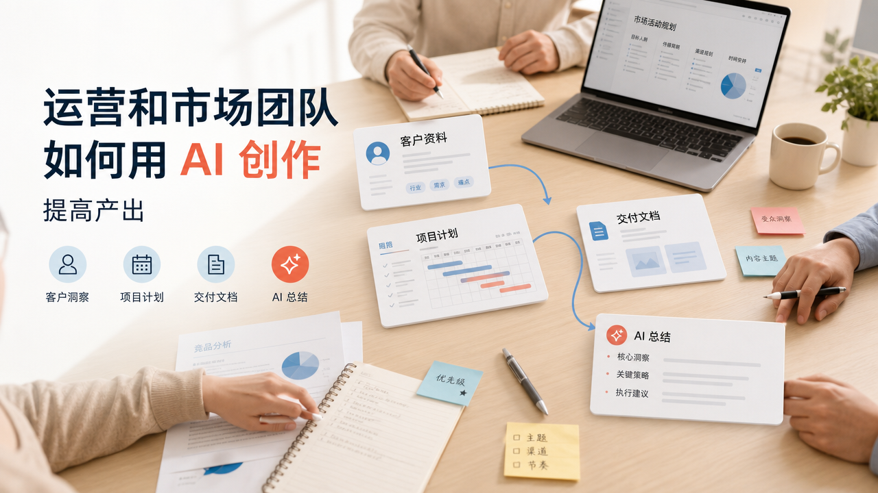 运营和市场团队如何用AI创作提高产出