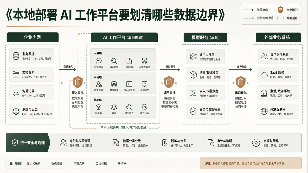 本地部署 AI 工作平台要划清哪些数据边界