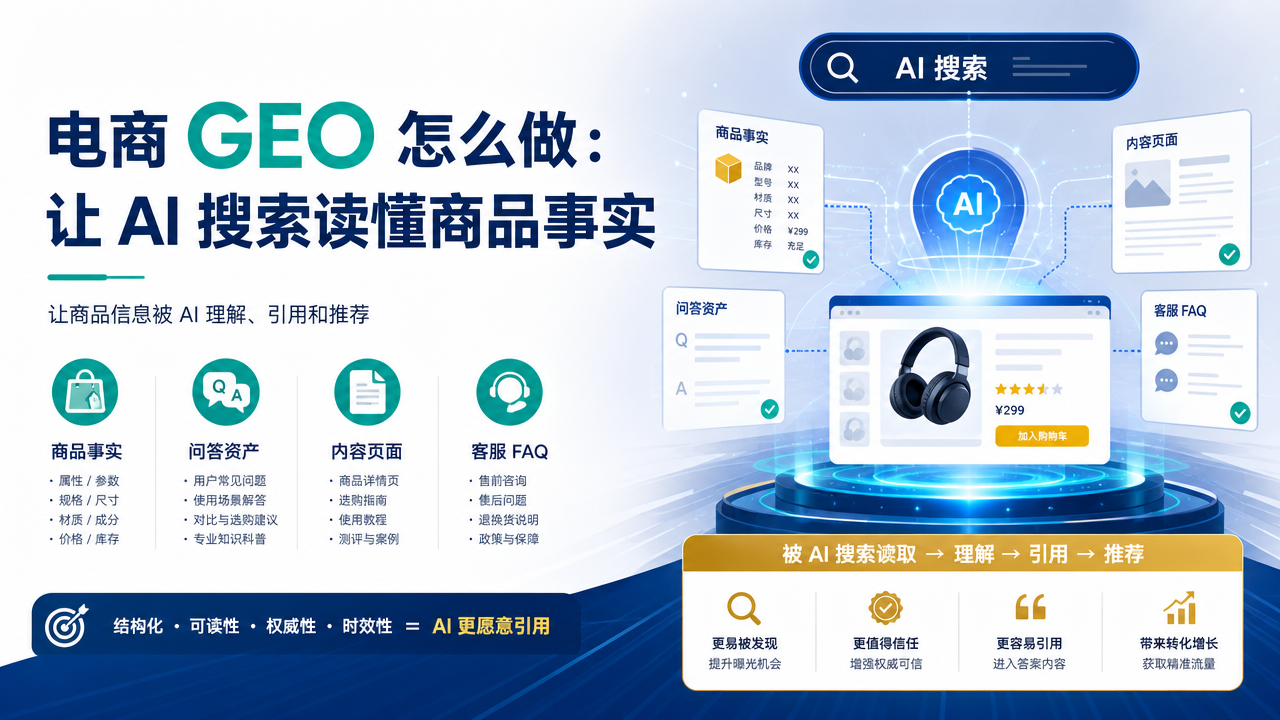 电商 GEO 怎么做：让 AI 搜索读懂商品事实