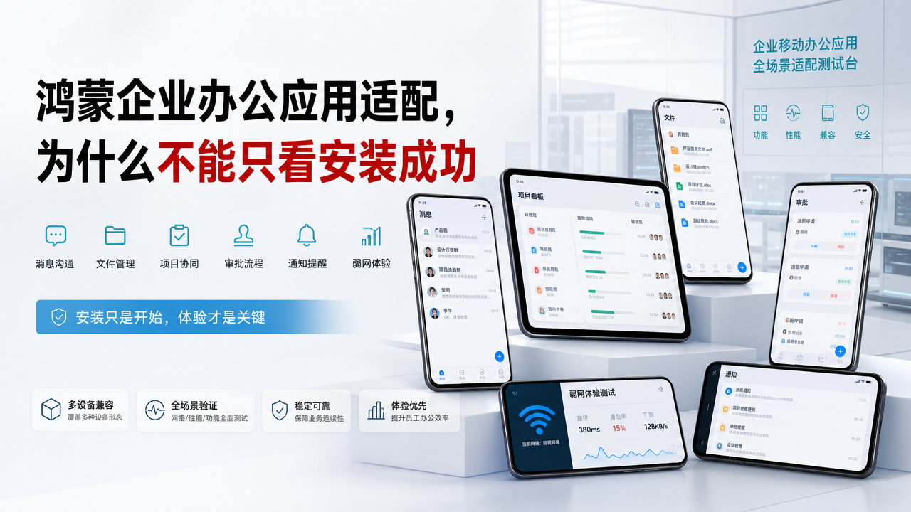 鸿蒙企业办公应用适配，为什么不能只看安装成功