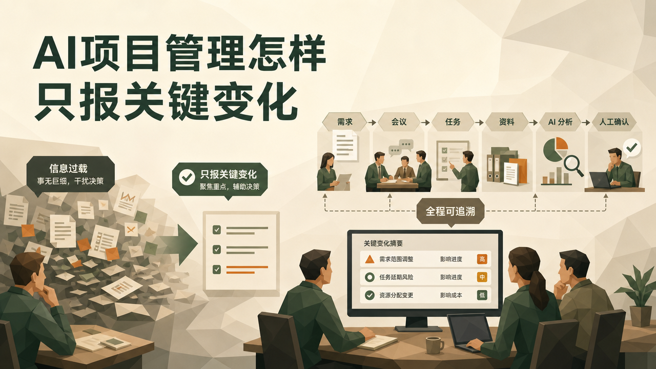 AI项目管理怎样只报关键变化