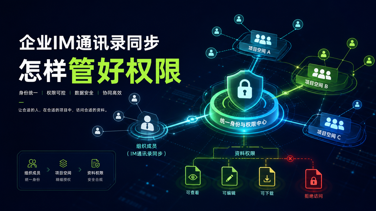 企业IM通讯录同步怎样管好权限