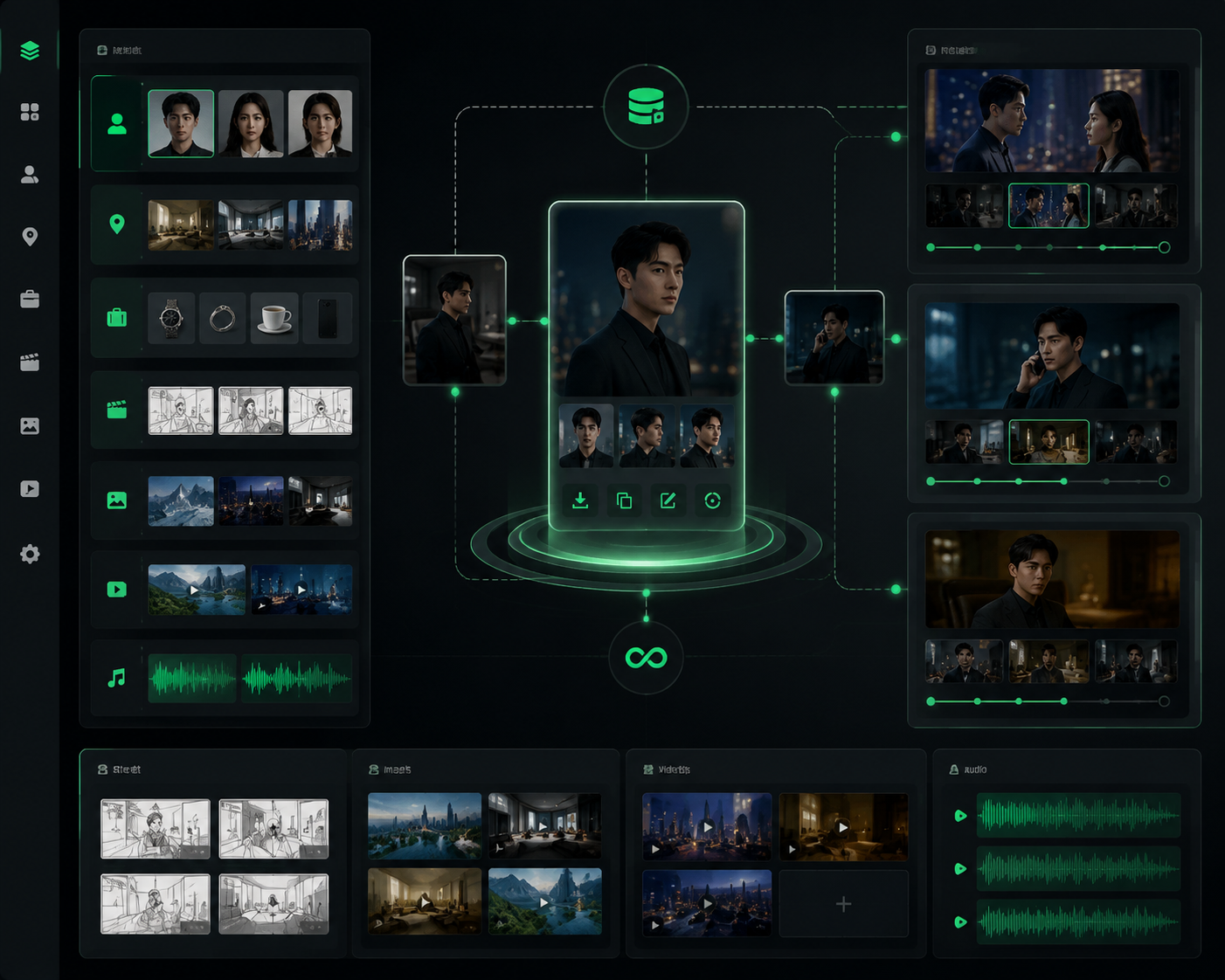 短剧企业创作资产库示意